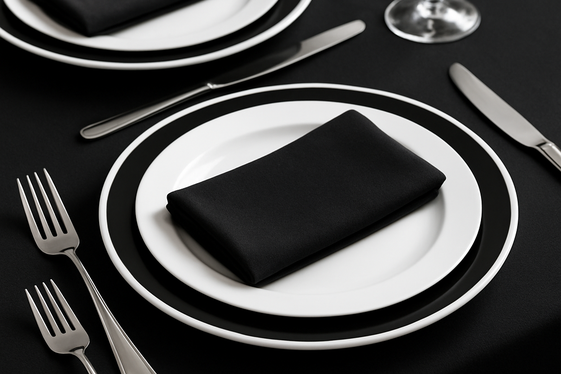 Chic Black and White Table Settings for Everyday Glam illustration