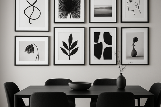 Monochrome Art Prints to Elevate Your Dining Room illustration