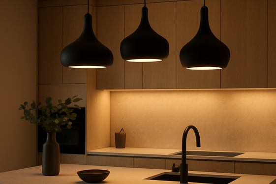 Statement Black Light Fixtures illustration