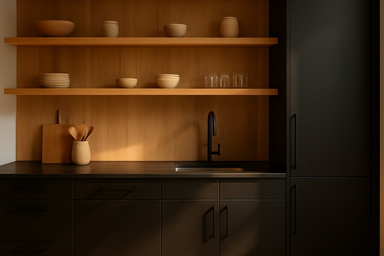 Mixing Black and Wood for Warmth illustration