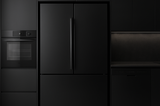 Black Appliances Blending Seamlessly illustration