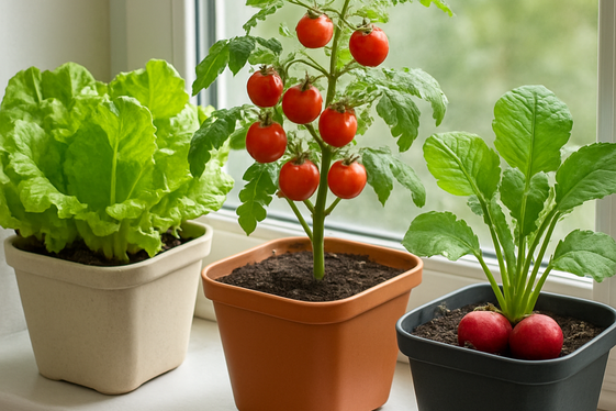 Windowsill Vegetable Gardens for Easy Harvests illustration