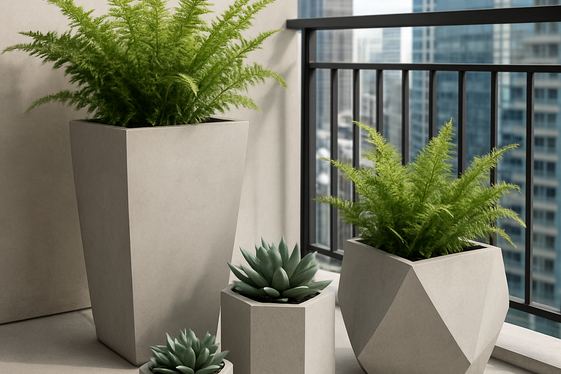 Modern Concrete Containers for Urban Vibes illustration