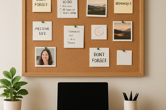 Design a Custom Message Board with Cork Tiles illustration
