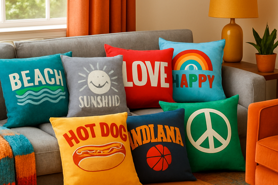 Transform Old T-Shirts into Colorful Throw Pillows illustration