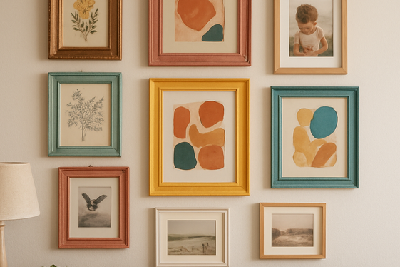 Assemble a Gallery Wall with Thrifted Frames illustration