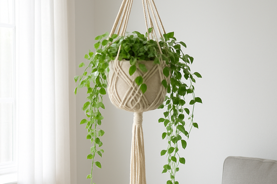Create a Hanging Planter Using Rope illustration