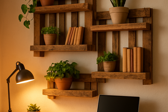Repurpose Wooden Pallets into Shelves illustration