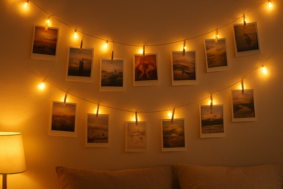Personalize Photo Collages with String Lights illustration