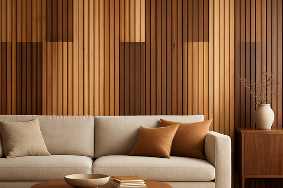 Mixing Wood Tones with Fluted Panels for Warmth illustration
