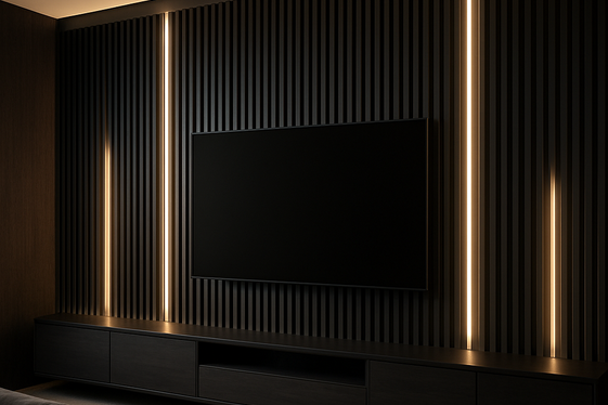 Fluted Panels with Integrated Lighting Effects illustration