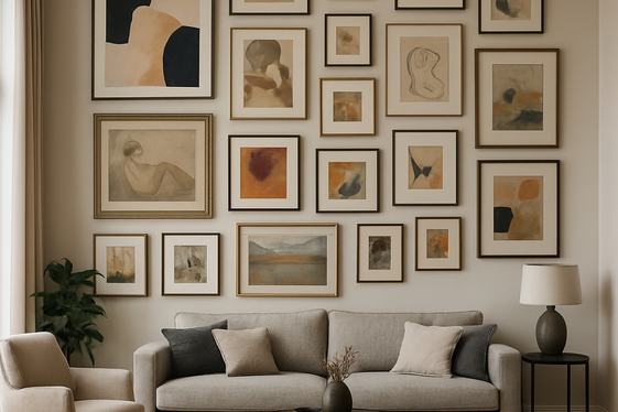 Go Big with a Floor-to-Ceiling Gallery Wall illustration