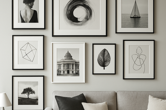 Create a Theme with Black and White Art illustration