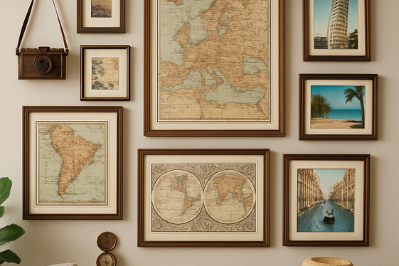 Showcase Travel Memories with Maps and Photos illustration