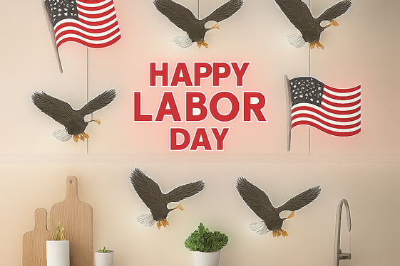 Incorporate Labor Day-Themed Wall Decals illustration