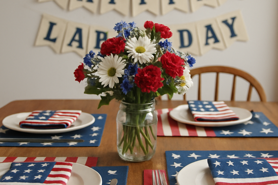 Add Festive Patriotic Table Settings illustration