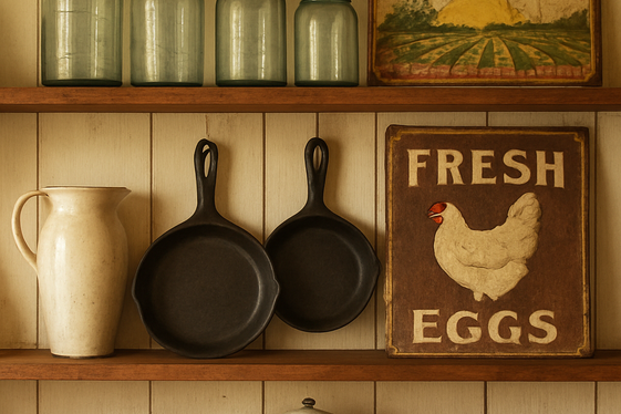 Display Vintage American Kitchenware illustration