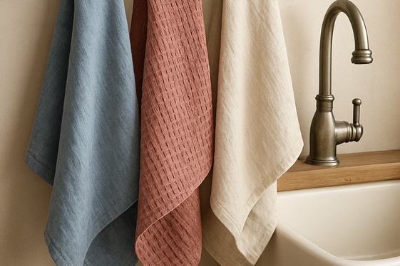 Use Cozy, Textured Kitchen Towels illustration