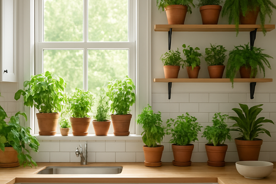 Highlight Natural Greens with Indoor Plants illustration