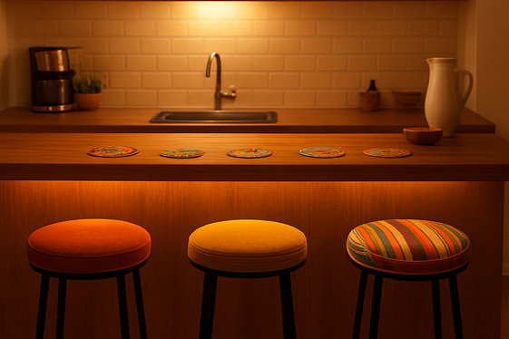 Create a Functional Kitchen Bar Area illustration