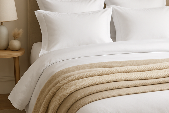 Luxurious Bedding and Plush Pillows illustration