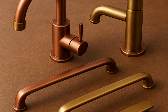 Copper and Brass Hardware Accents illustration