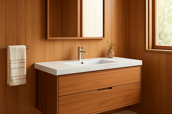 Floating Vanities to Maximize Space illustration