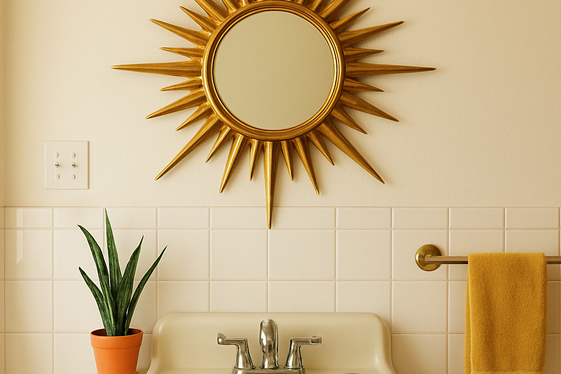 Statement Mirrors with Retro Flair illustration