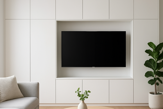 Built-In Cabinets to Hide the Tech Clutter illustration