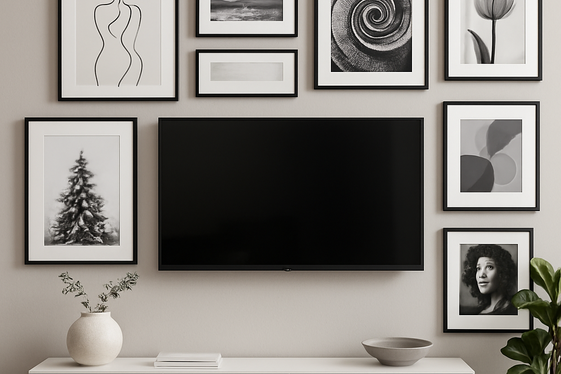 Gallery Wall Surrounding Your TV illustration