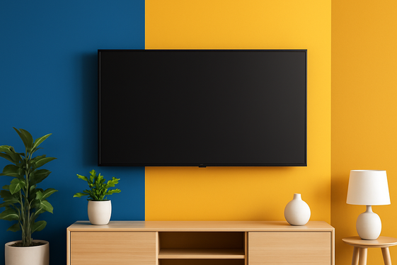 Bold Color Blocks to Highlight Your TV illustration