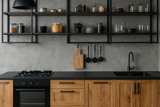 Combine Wood and Metal for an Industrial Vibe illustration