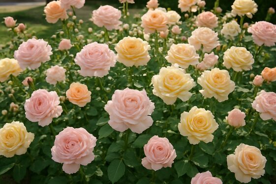 Creating a Classic Rose Bed with Mixed Varieties illustration