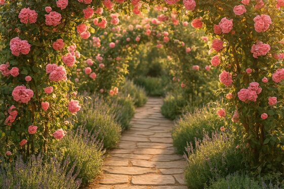 Crafting a Fragrant Rose Walkway illustration
