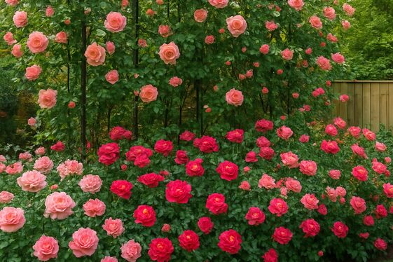 Mixing Climbing and Shrub Roses for Layers illustration