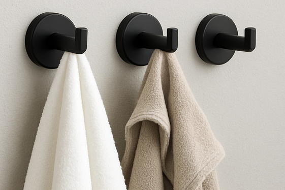 Add Hooks and Racks for Towels and Accessories illustration