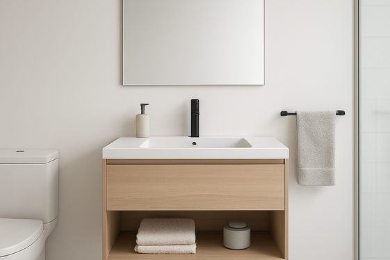 Install a Floating Vanity for More Floor Space illustration