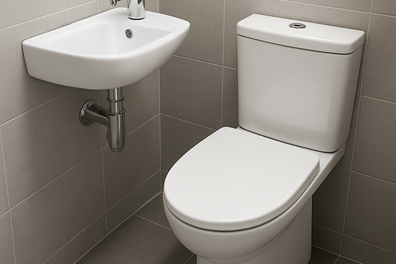Choose a Corner Sink or Toilet illustration