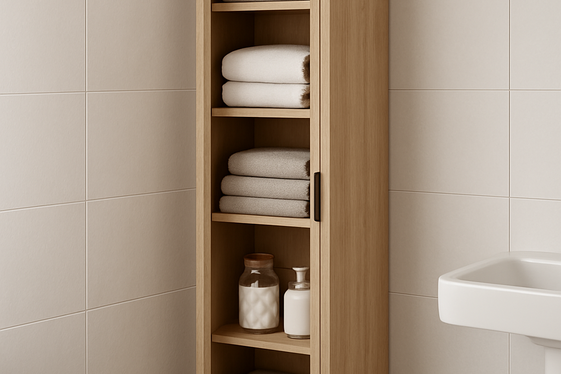 Use Narrow Cabinets and Tall Linen Towers illustration