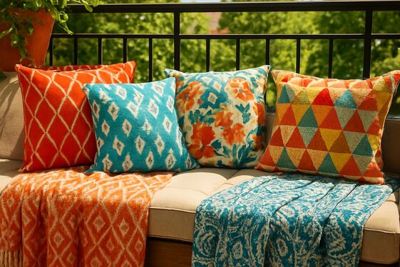 Incorporate Outdoor Cushions and Throws for Added Comfort illustration