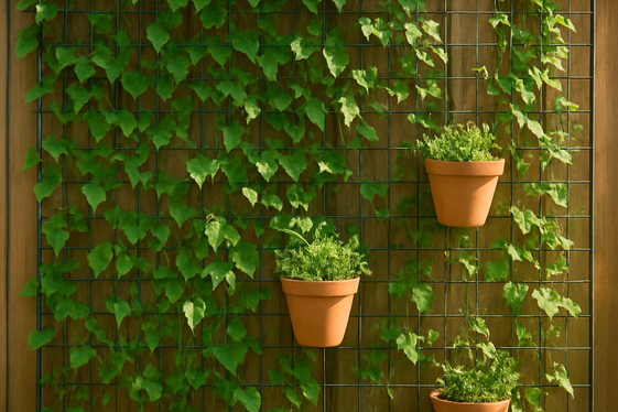 Construct a Vertical Garden with Wire Mesh illustration