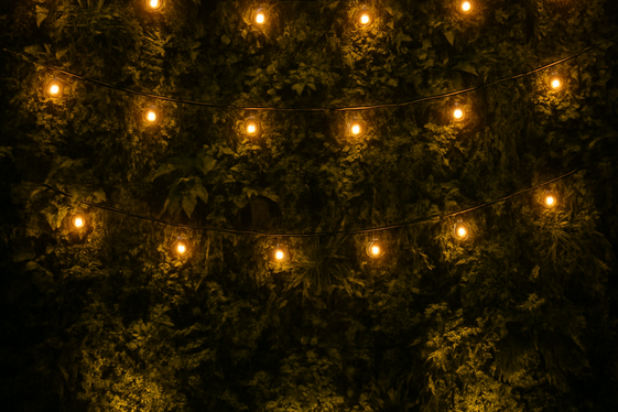 Combine Lighting and Vertical Gardens for Nighttime Glow illustration