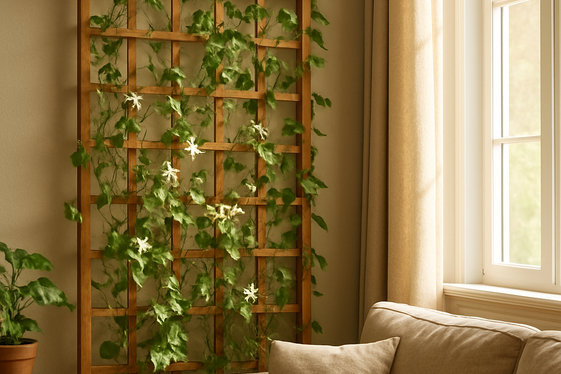 Use a Trellis for Climbing Plants Indoors illustration