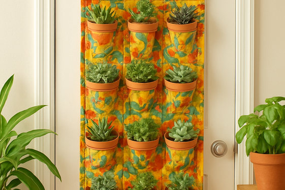 Upcycle Shoe Organizers as Pocket Planters illustration