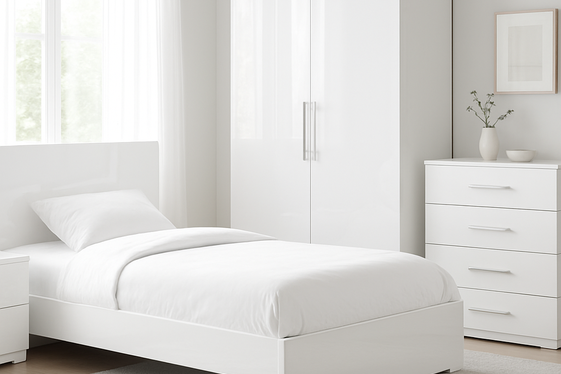Maximizing Light with Glossy White Bedroom Furniture illustration