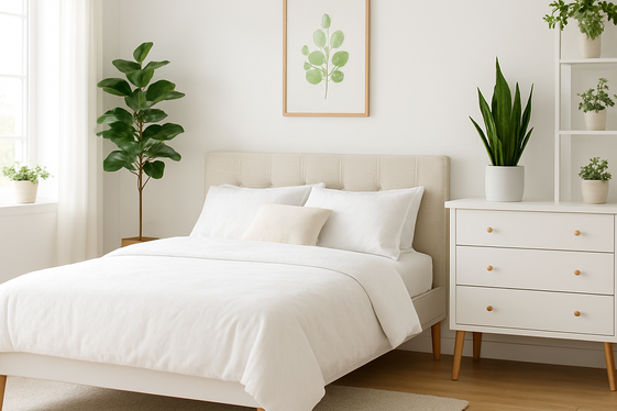 Combining White Furniture with Natural Wood Elements illustration