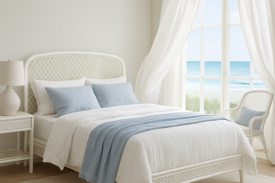Creating a Coastal Vibe with White Rattan Furniture illustration