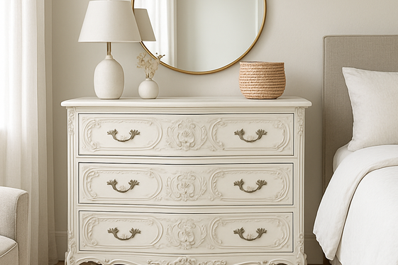 Transforming Your Bedroom with White Antique Pieces illustration