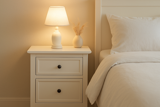 Adding White Nightstands with Storage Solutions illustration