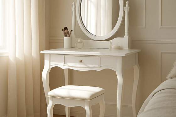 Chic White Vanity Tables for Bright Mornings illustration